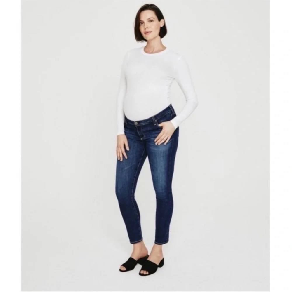 AG Adriano Goldschmied Maternity Prima Cigarette Leg Dark Wash Jeans Size 26